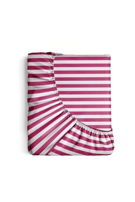 Простыня на резинке Urban Family Малиновый полоса
